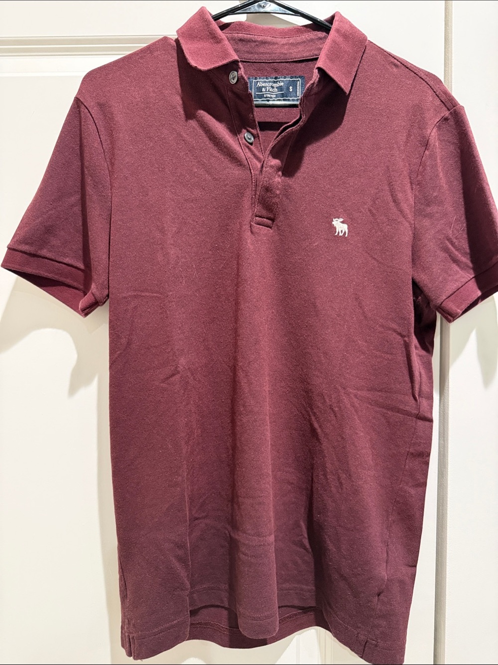 Abercrombie & Fitch Men's Polo Shirt - Burgundy